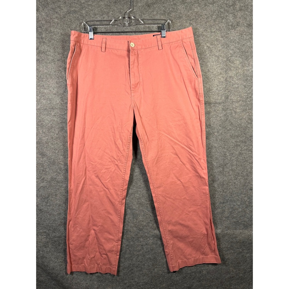 Vineyard Vines Island Pant Mens 38x34 Coral‎ Pink Chino Casual Trousers